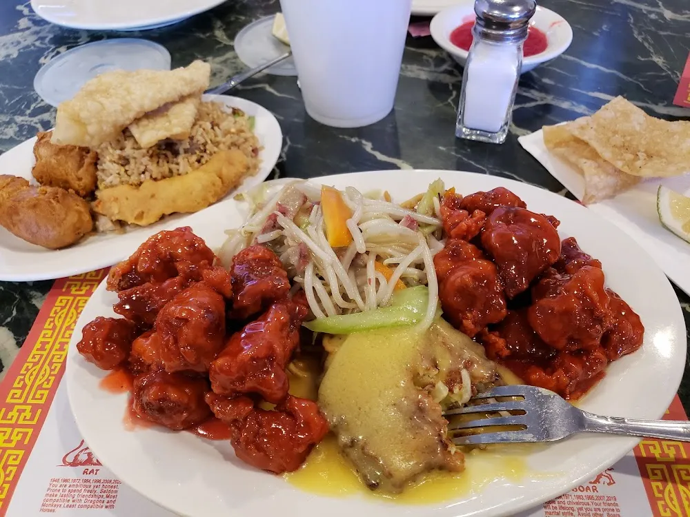 Chowmein with Soft Noodles with Fried Wontons